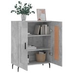 vidaXL Buffet gris béton 69 5x34x90 cm bois d'ingénierie