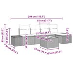 vidaXL Ensemble de canapé de jardin 6 Pièces Marron polyrotin