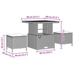 Ensemble de Canapé de Jardin 13 Pièces avec Coussins Noir Rattan Poly Acacia