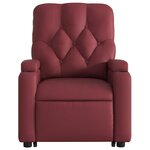 vidaXL Fauteuil inclinable de massage Rouge bordeaux Similicuir