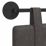 vidaXL Tête de lit suspendue Noir PU antique