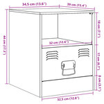 vidaXL Table de chevet rose 34 5x39x44 cm acier