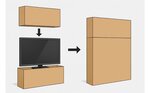 Carton déménagement écran ou cadre ajustables – L 120 X l 10X h 70-130 cm
