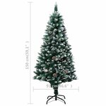 vidaXL Arbre de Noël artificiel pré-éclairé/boules pommes de pin 150cm