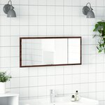 vidaXL Miroir de salle de bain à LED chêne marron bois d'ingénierie