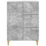vidaXL Buffet Gris béton 66 x 34 5 x 90 cm Bois d'ingénierie