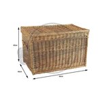 Malle de rangement en osier buff 60 x 40 x 40 cm