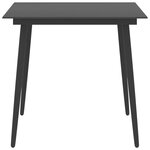 vidaXL Ensemble à manger de jardin 5 Pièces noir et marron