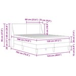vidaXL Cadre de lit avec matelas avec tête de lit Polyester