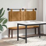 vidaXL Tête de lit suspendue Marron Velours