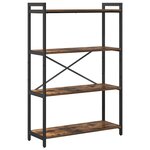 vidaXL Bibliothèque Chêne fumé 80 x 30 x 118 cm Bois d'ingénierie