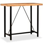 vidaXL Table de bar Bois massif d'acacia 120x60x107 cm