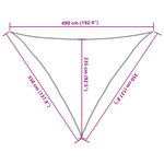 vidaXL Voile d'ombrage gris clair 3 5x3 5x4 9 m 100  polyester oxford
