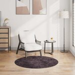 vidaXL Tapis lavable antidérapant φ120 cm anthracite