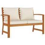 vidaXL Ensemble à manger de jardin 4 Pièces coussins Bois acacia