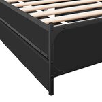 vidaXL Cadre de lit avec tiroirs sans matelas noir 90x200 cm