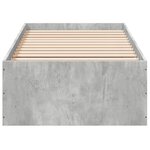 vidaXL Cadre de lit sans matelas gris béton 100x200 cm