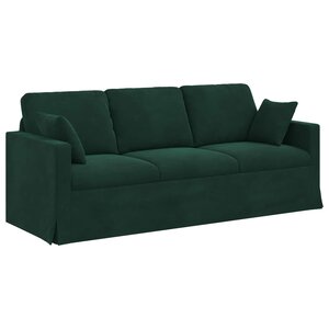vidaXL Canapé Vert foncé 198 x 78 x 80 cm Velours
