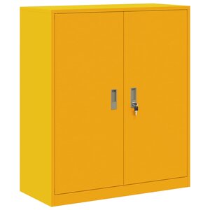 vidaXL Armoire de rangement Jaune moutarde 90 x 40 x 105 cm Acier
