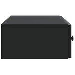 vidaXL Table d'appoint murale Noir 87 5 x 34 5 x 17 cm