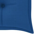 vidaXL Banc de jardin avec coussin bleu 150 cm Bois de teck massif