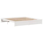 vidaXL Cadre de lit sans matelas blanc 200x200 cm bois massif de pin