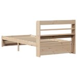 vidaXL Cadre de lit avec tête de lit sans matelas 75x190 cm
