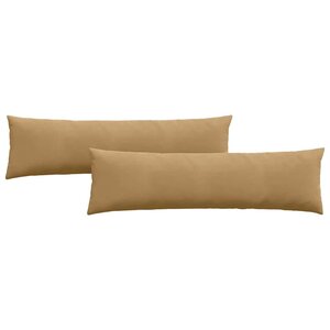 vidaXL Coussins de canapé 2 Pièces Marron 145 x 40 cm