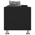 vidaXL Canapé à 2 places Cuir synthétique Noir