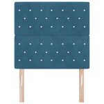vidaXL Tête de Lit LED Argyle Manuel Bleu foncé 90 cm Velours