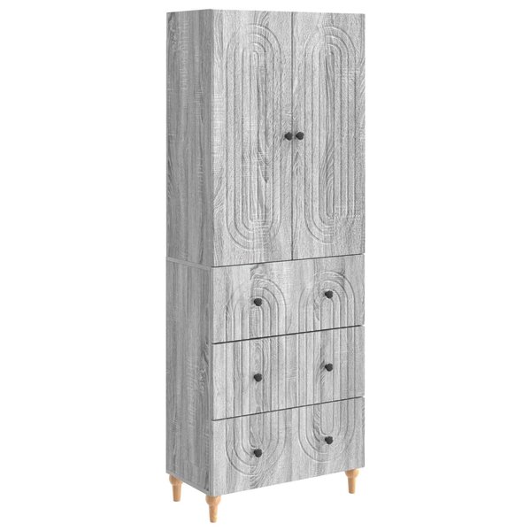 vidaXL Ensemble de Meubles 2 Pièces Sonoma gris 66 x 34 5 x 90 cm