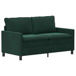 vidaXL Ensemble de Canapés 2 Pièces Vert foncé Velours