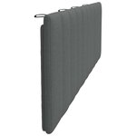 vidaXL Coussin de tête de lit gris foncé 180 cm tissu