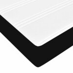 vidaXL Cadre de lit avec matelas Noir 140 x 200 cm tissu