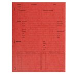 Paquet de 25 Dossiers Suivi de Procédure Carte Lustrée 265g Rouge x 5 EXACOMPTA