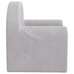 vidaXL Canapé pour enfants gris clair peluche douce