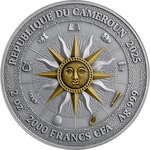 TERPSICHORE & EUTERPE Les Neuf Muses Pièce 2 Once Argent 2000 Francs Cameroun 2025