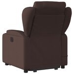 vidaXL Fauteuil inclinable de massage Marron foncé Tissu