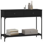 vidaXL Table console noir 100x34 5x75 cm bois d'ingénierie