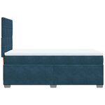 vidaXL Sommier à lattes de lit avec matelas bleu 80x200 cm velours