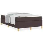 vidaXL Lit à ressorts Blanc et Marron foncé 120 x 200 cm Polyester