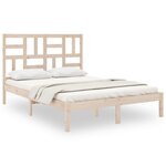 vidaXL Cadre de lit bois massif 135x190 cm double