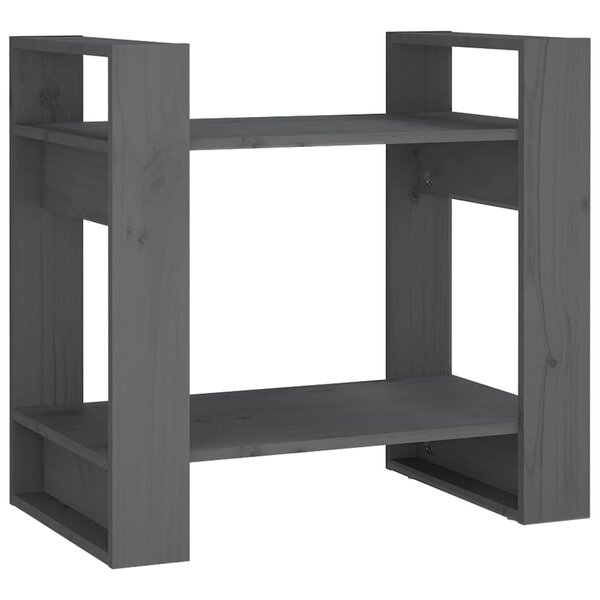 vidaXL Bibliothèque/Séparateur de pièce Gris 60x35x57 cm Pin massif
