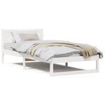 vidaXL Cadre de lit Blanc 90 x 190 cm Bois de pin massif
