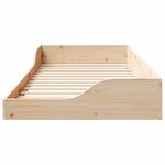 vidaXL Cadre de lit surélevé Marron 100 x 200 cm Bois massif en pin