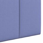 vidaXL Tête de lit suspendue Avec lumière LED Bleu denim Tissu