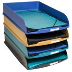 Set De 4 Corbeilles À Courrier Combo Styli Neo Deco - Couleurs Assorties - Exacompta
