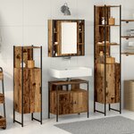 vidaXL Ensemble de meubles de salle de bain 4 pièces - Style vintage