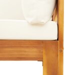 vidaXL Salon de jardin avec coussins 5 Pièces Bois d'acacia solide