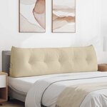 vidaXL Coussin de Dos Crème 160 x 24 x 50 cm tissu